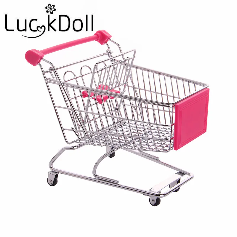 LUCKDOLL Metal Shopping Cart for 14.5 inch American Doll Wellie Wishers AccessoriesGirls Toys Generation Birthday Gift | Игрушки и хобби