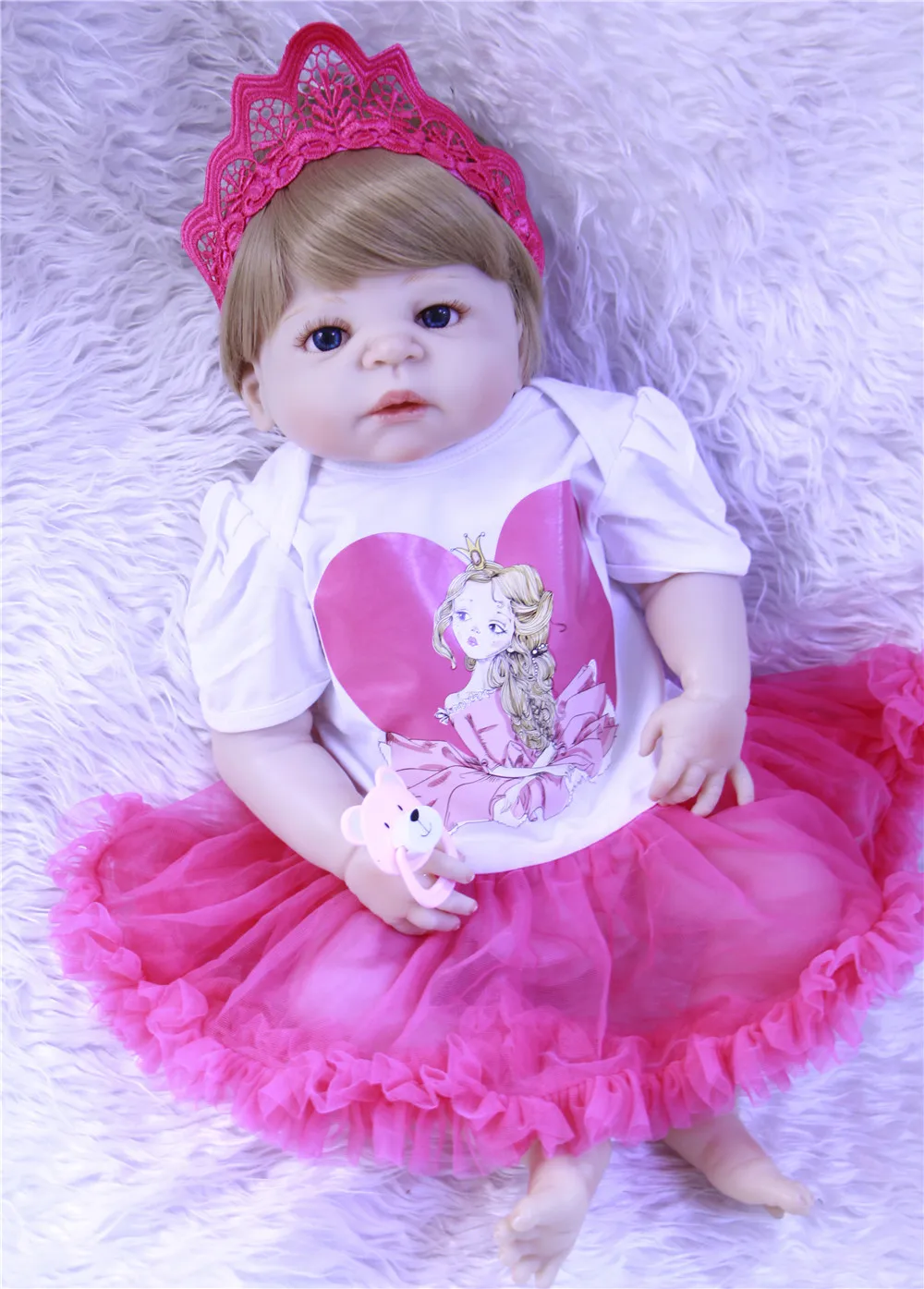 

DollMai 22inch full Silicone Reborn Baby girl Dolls Toy Lifelike girl princess new born baby BJD bebes reborn menina bonecas