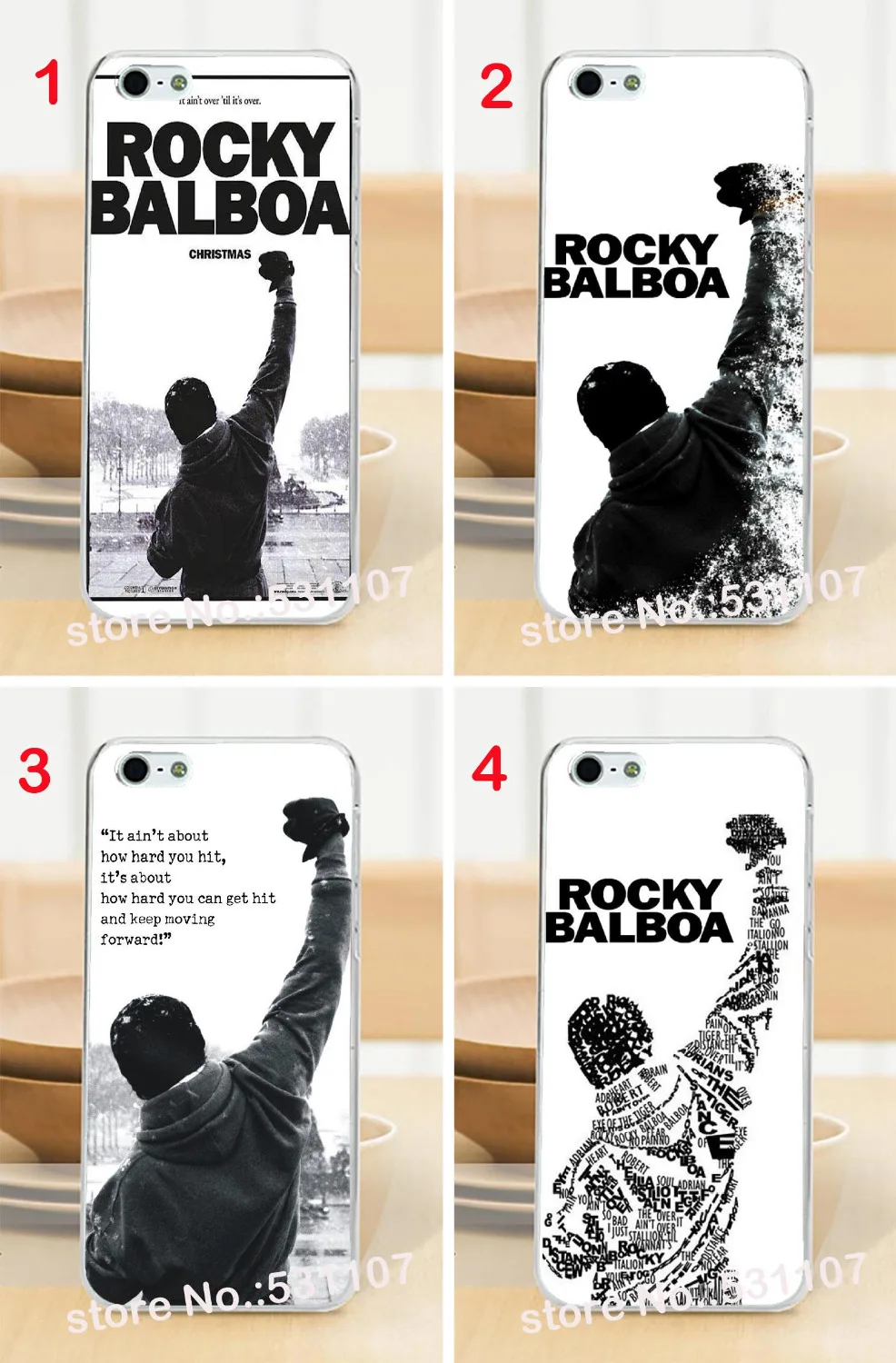 Рокки Бальбоа Фильм Мотивации Стиль Жесткий Кожи стелс Прозрачный Чехол для iphone 5