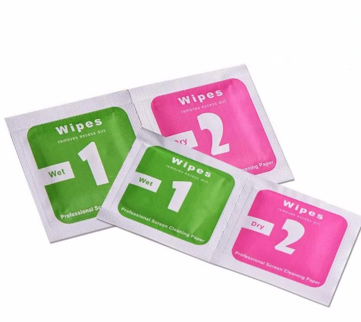 Закаленное стекло объектив камеры телефон ЖК-экран удаление пыли сухие Влажные Чистящие Салфетки бумажные инструменты набор спиртовая посылка для iPhone x 6 7