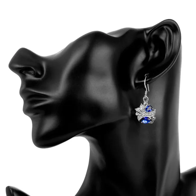 E025 925 Sterling Silver Earrings elegant and stylish flower zircon Europe selling TOP quality engagement gift | Украшения и