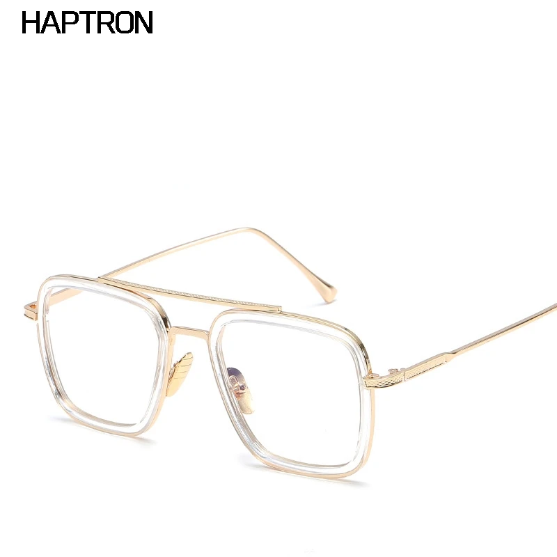 

HAPTRON High quality 66218 Fashion Men Sunglasses Classic Women Brand Designer Metal Square Sun glasses UV400 For male