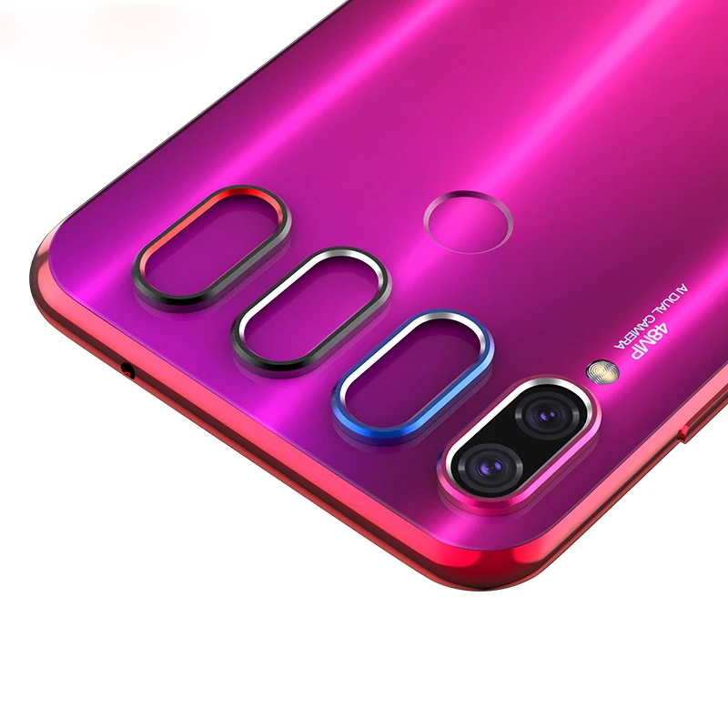 Стекло для камеры Redmi Note 7 Pro + защитный чехол с металлическим кольцом задней