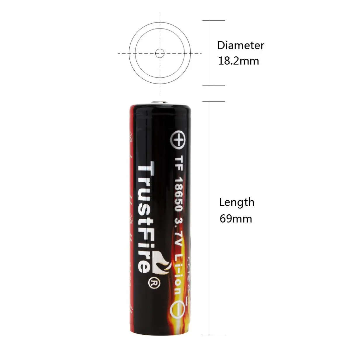 2 шт./лот TrustFire 3,7 V 18650 2400mAh литий-ионная аккумуляторная батарея с защищенной печатной платой+ Портативная Батарейная коробка