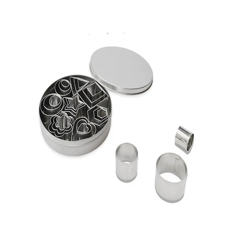 Stainless Steel Biscuit Mould Handmade DIY Tools Graphic Pies 24 Pieces Baking Utensils Kitchenware Holiday Gifts | Дом и сад