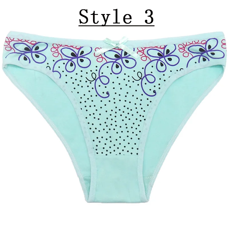 Style 3 1 шт., сексуальное женское нижнее белье с принтом, розовые трусики, соблазнительные милые трусы, высокое качество, хлопок, удобные, дышащие, прочные - Цвет: Style 3