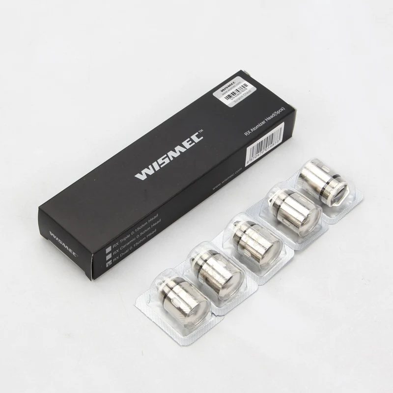 5 шт./лот оригинальная Wismec RX двойная катушка 0 15 Ом/RX керамическая 0.5ом головка