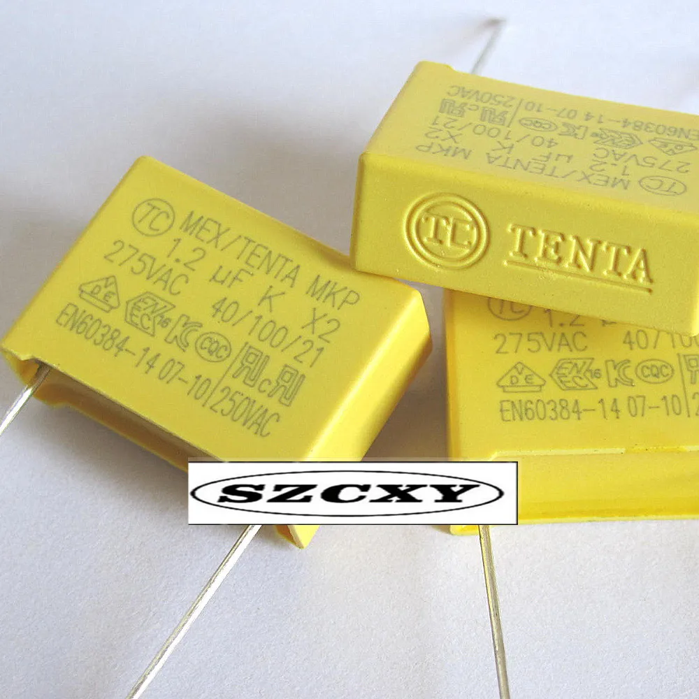 10 шт. Новый 125 1 2 мкФ 275vAC 400vDC P = 22 мм MKP X2 новый конденсатор коррекции