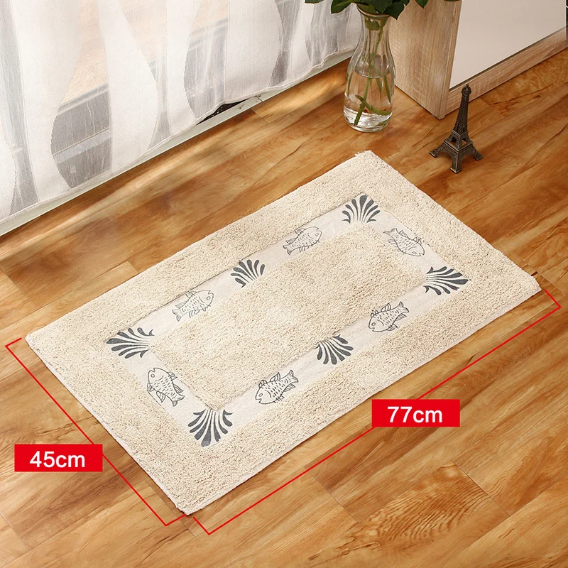 57cm x 40cm Kitchen Cotton Carpets Rug Bathroom Non-Slip Soft Shower Toilet Sitting Room Mat Bath Doormat Floor | Дом и сад