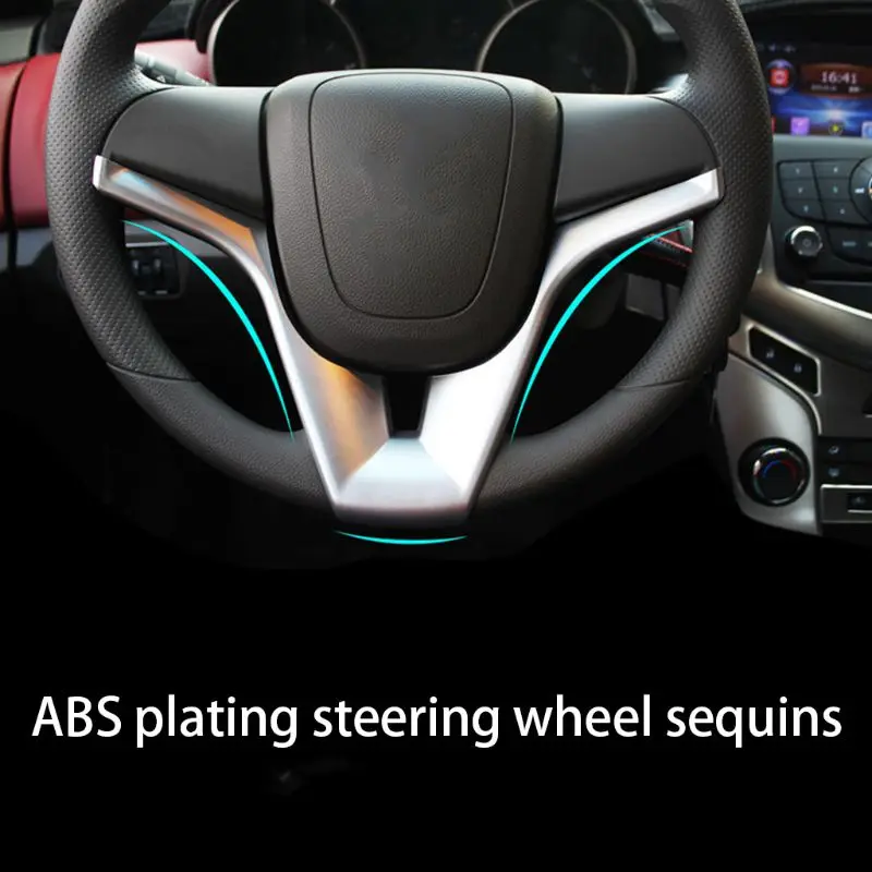 Накладка на руль автомобиля хромированная наклейка аксессуар декор для Chevrolet для Cruze Sedan Hatchback 2009 2010 2011 12 13 14