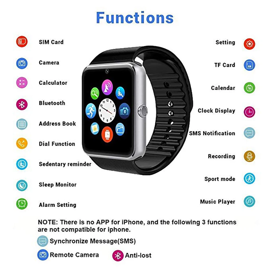 Мужские Водонепроницаемые умные часы с Bluetooth и шагомером|Мужские спортивные