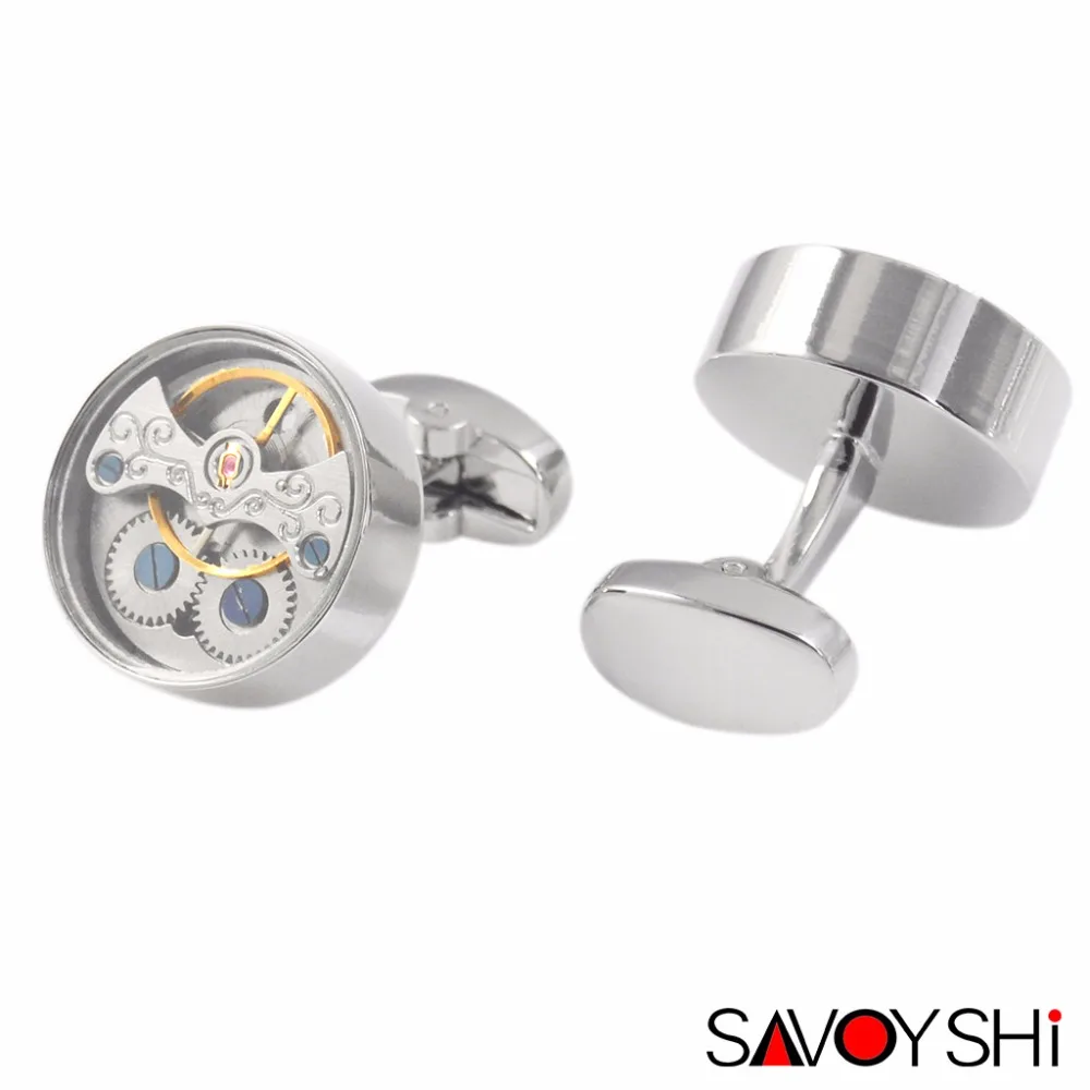 SAVOYSHI функциональные Tourbillon часы запонки для мужчин s французские рубашки