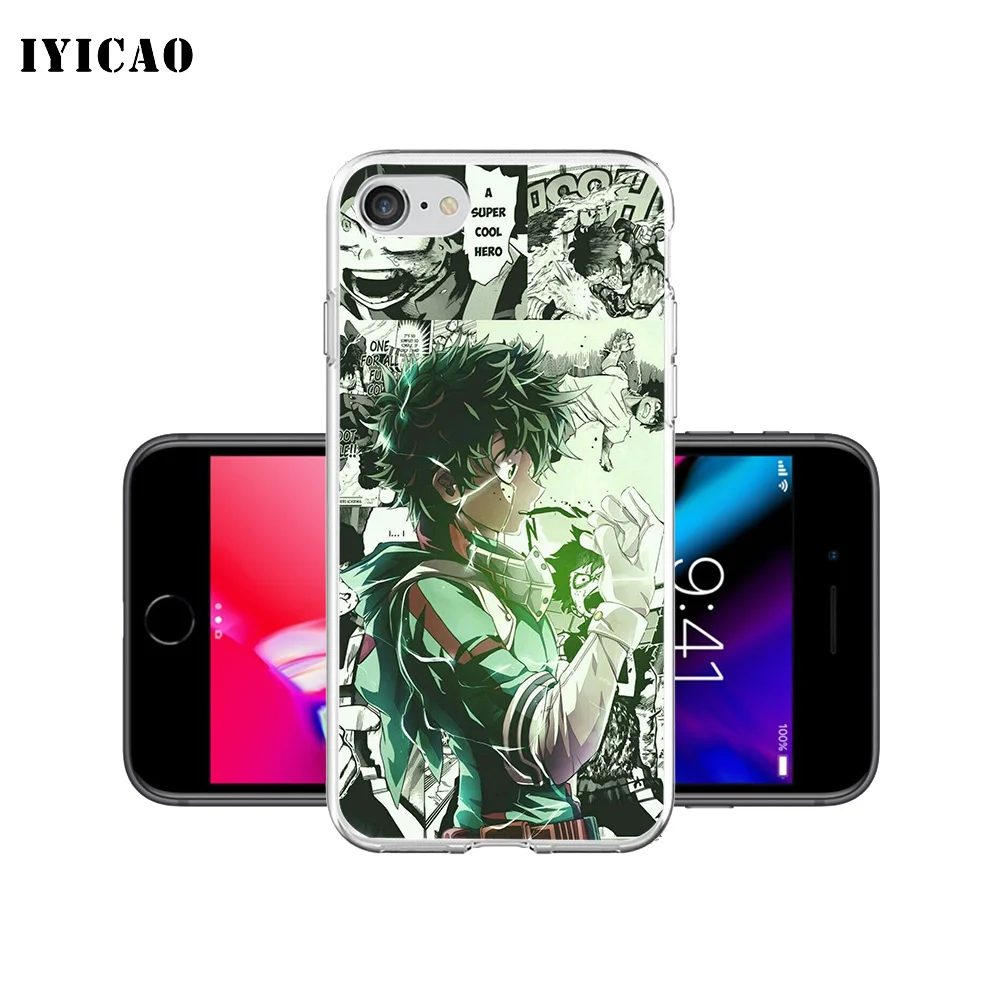 IYICAO аниме My Hero academic Мягкий силиконовый чехол для телефона iPhone X XR XS MAX 6 6s 7 8 Plus 5 5S SE
