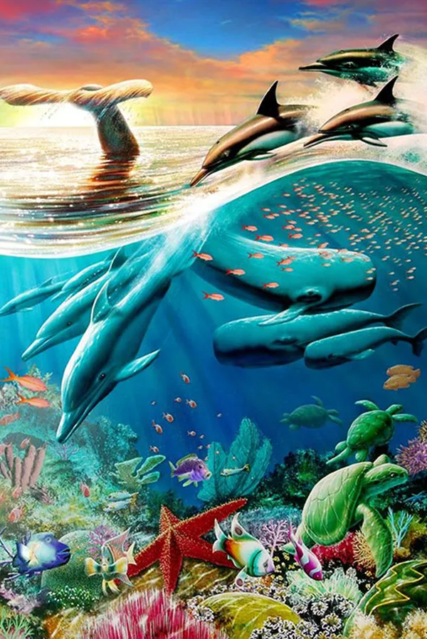 Алмазная 5D картина Стразы один пояс одна дорога сделай сам глубоководный КИТ