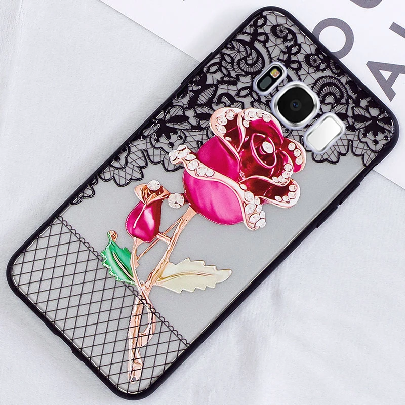 YueTuo coque, чехол, чехол, для samsung Galaxy S8 Plus S 8 Plus S8Plus, роскошный 3d Жесткий Чехол для мобильного телефона с цветочным рисунком, чехол s