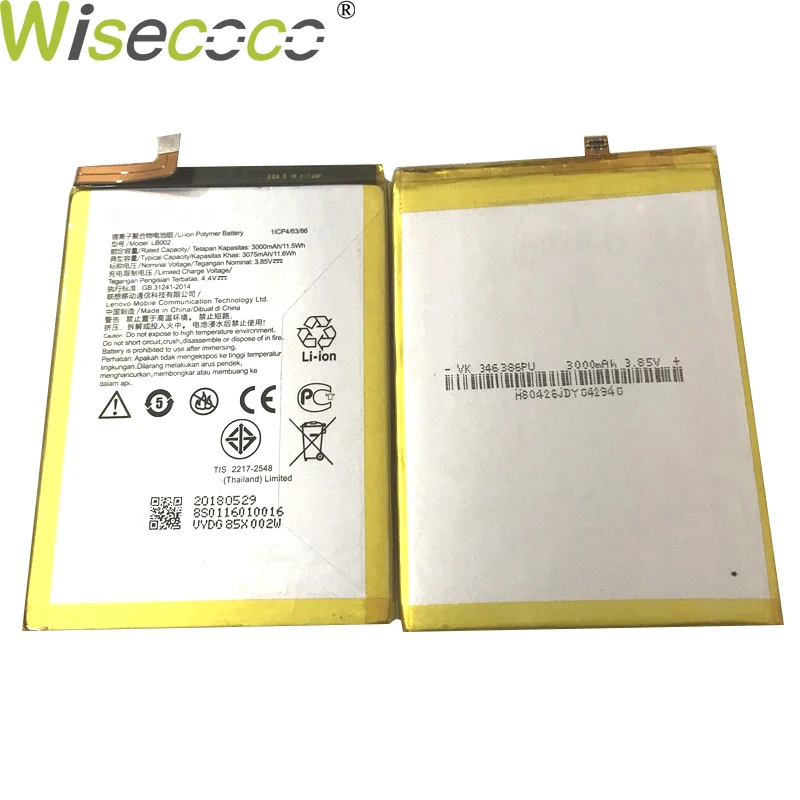 WISECOCO Высокое качество 3075 mAh BL002 Батарея для lenovo S5 K520 K520T мобильный телефон с номером отслеживания