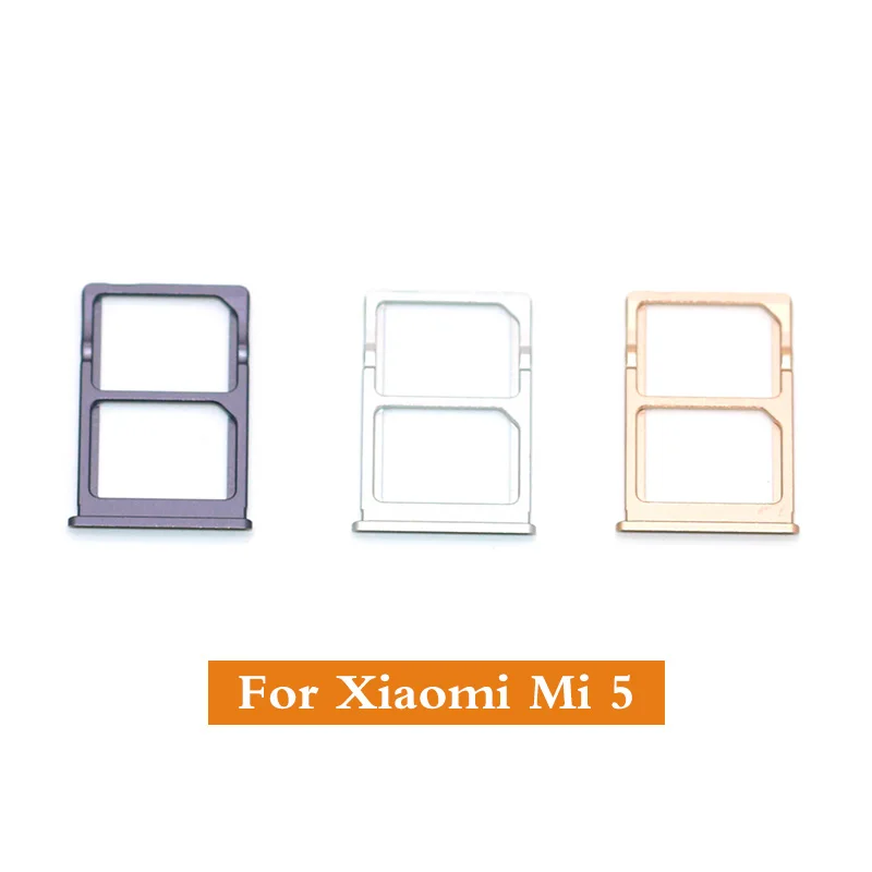 10 шт./лот для Xiaomi mi 5 новых SIM держатель карт слот лотка ремонт Запчасти черный цвет