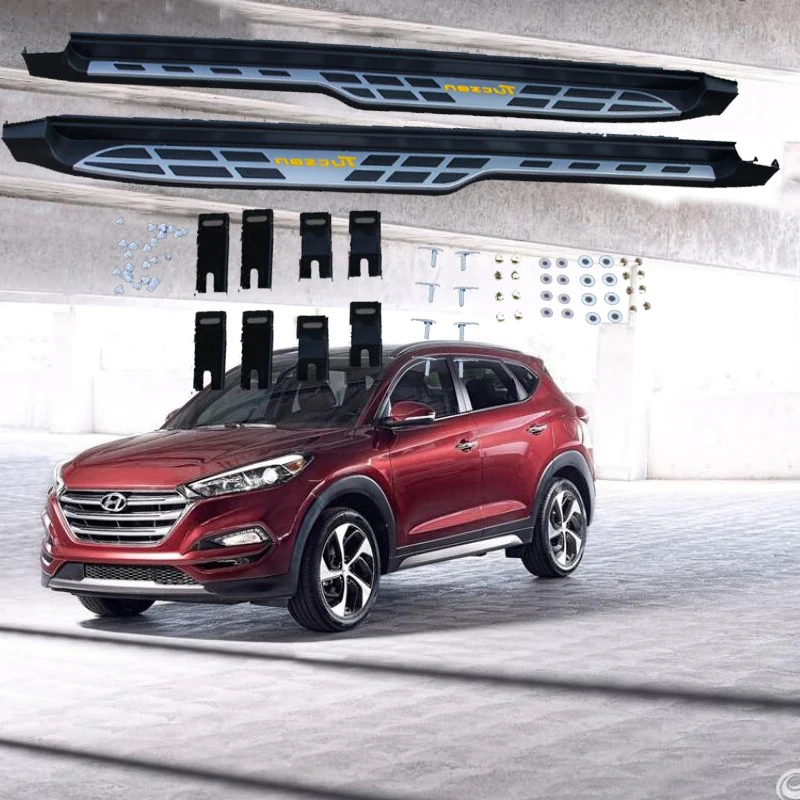 

Для Hyundai Tucson 2015 2016 2017 2018 2019 подножки Автомобильные Боковые ступенчатые педали Высокое качество оригинальный дизайн Nerf бар