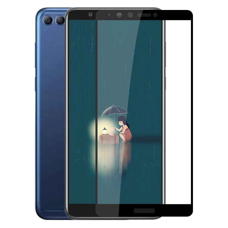Жесткая Защитная стеклянная пленка для Huawei Y9 2018/Enjoy 8 Plus полное покрытие тонкий