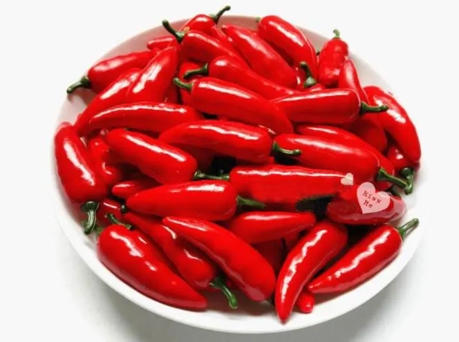 5Pcs Red Chili 10 шт./партия миниатюрные пищевые растительные кухонные искусственные баклажаны Огуречная редиска игрушка для домашнего декора подарок для девочки - Цвет: 5Pcs Red Chili