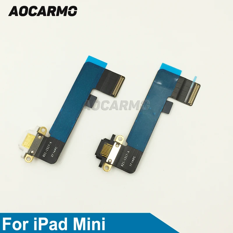 

Aocarmo Black/White For iPad Mini 1 A1432 Charging Port Dock Connector Flex Cable For iPad Mini