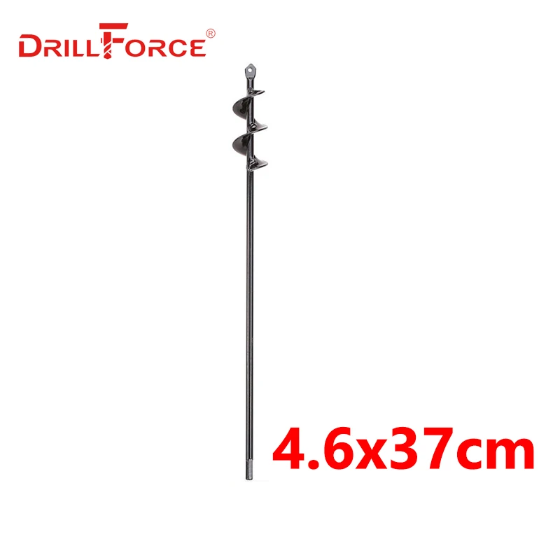 Drillforce садовый плантатор спиральное сверло Цветочная лампа шестигранный вал шнек Садоводство постельные принадлежности посадочный пост отверстие экскаватор инструменты - Цвет: 4.6CMx37CM