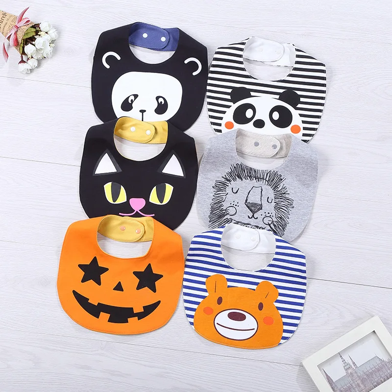 New Baby Cartoon Kawaii Bibs Cotton Waterproof Burp Cloths For Girls Boys Infant Cute Fashion Saliva Towels Newborn | Детская одежда и