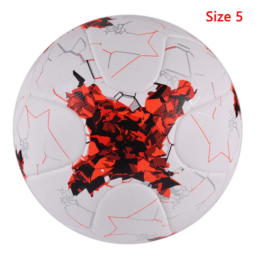 R-Red White size 5 Футбольный мяч из искусственной кожи, официальный размер 4 размера 5, футбольный мяч, футбольные мячи, футбольные мячи для тренировок на открытом воздухе - Цвет: R-Red White size 5