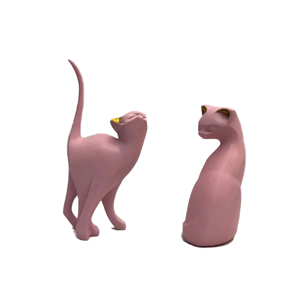 

Nordic Minimalist Resin Crafts Lucky Cat Ornaments Living Room Decoration A Generation of Hair Accessories Home Accessories