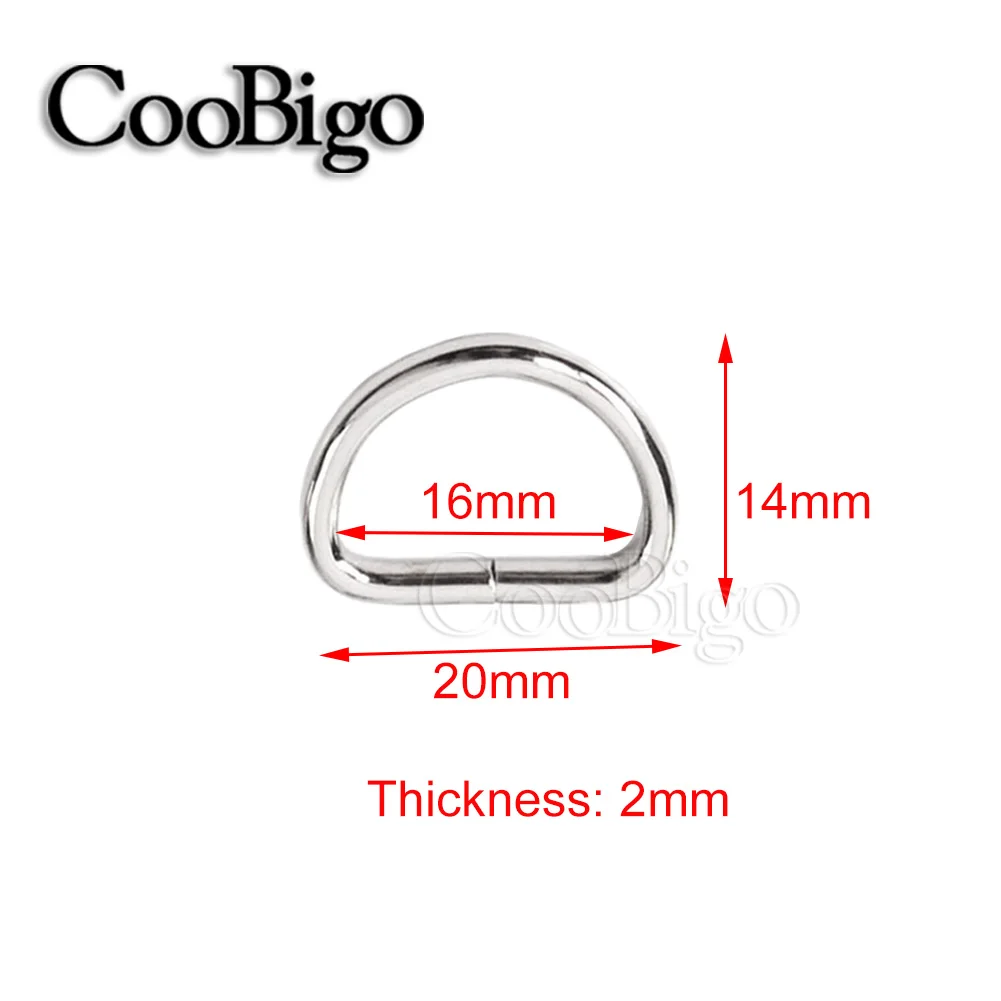 16mm Silver 10 шт. в упаковке 3/"~ 1" D кольцо металлическая пряжка ЛЯМКИ рюкзак сумка Запчасти кожевенное ремесло ремень ошейник для домашних животных Швейные аксессуары 5 размер Pic - Цвет: 16mm Silver