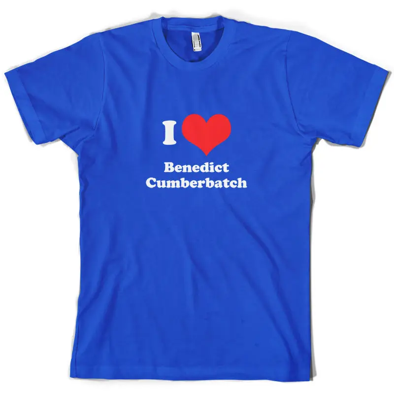 I Love Benedict Cumberbatch Мужская футболка Fan Gift 10 цветов S XXL Футболка с принтом мужские