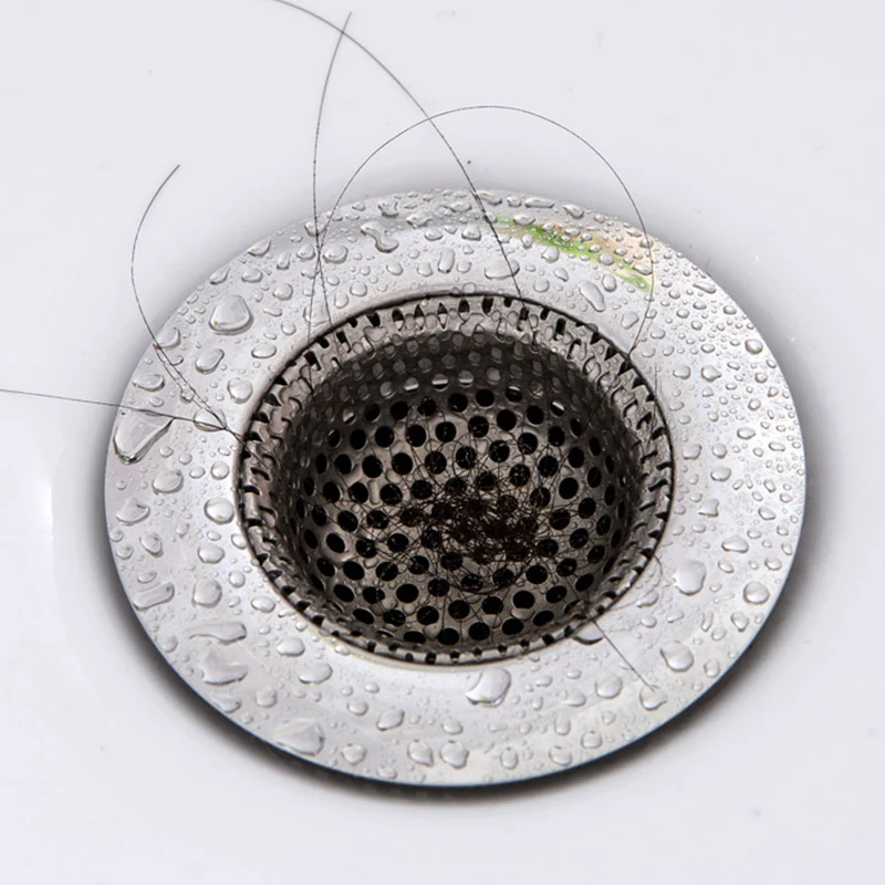 Three Size Stainless Steel Bathtub Hair Catcher Stopper Shower Drain Hole Filter Trap Metal Sink Strainer