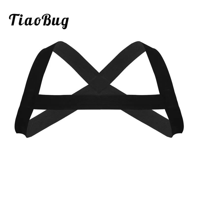 TiaoBug хит мужской эластичный пояс в форме х на спине нагрудный ремень стиле панк