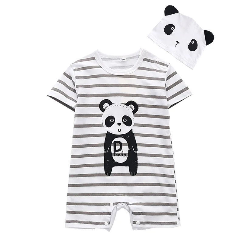 Детский комбинезон из 2 предметов шапка для новорожденных мультяшная корова