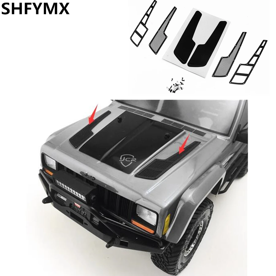 

Набор металлических вентиляционных отверстий на капоте автомобиля RC для 1/10 RC Гусеничный автомобиль осевой SCX10 II XJ 90046-90047 CHEROKEE модель грузов...