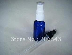 30ml blue essential oil bottle with plastic spray for cosmetic l packaging, glass bottles