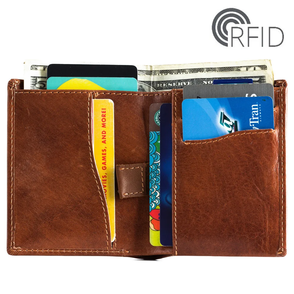 Мужской кошелек Bellroy кожаный складной RFID черный цвет ультра тонкий с отделением