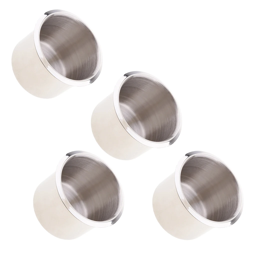 4pcs Stainless Steel Recessed Cup Drink Holder Marine Boat RV Camper 68x55mm | Автомобили и мотоциклы