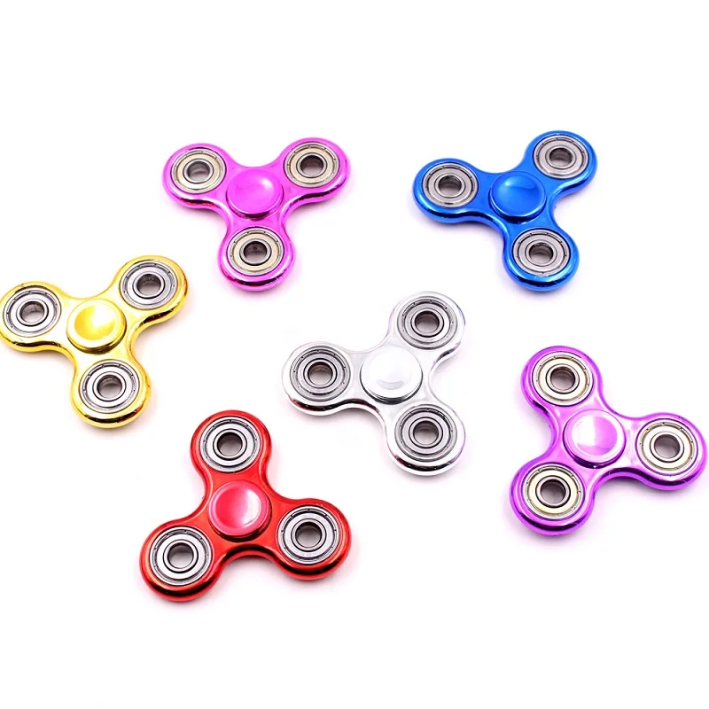 Ручной Спиннер с покрытием Tri-Spinner figets игрушка EDC сенсорная Непоседа Спиннер для аутизма и СДВГ детей/взрослых забавные антистрессовые игрушки