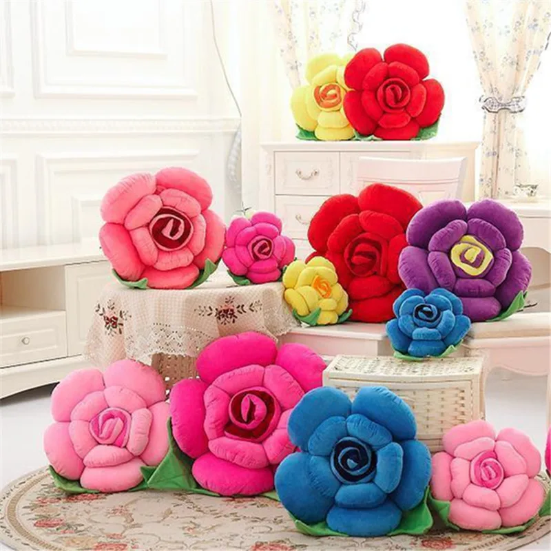 Подушка плюшевая в виде Розы 50 см 7 цветов | Игрушки и хобби