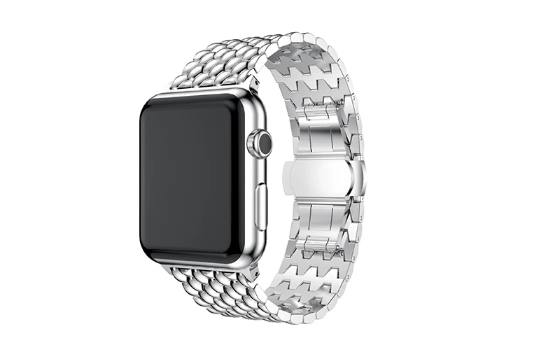 Наручный ремешок для Apple Watch Series 1 2 3 4 5 роскошный ремешок для часов высококачественный металлический браслет из нержавеющей стали для Apple iWatch 4 5