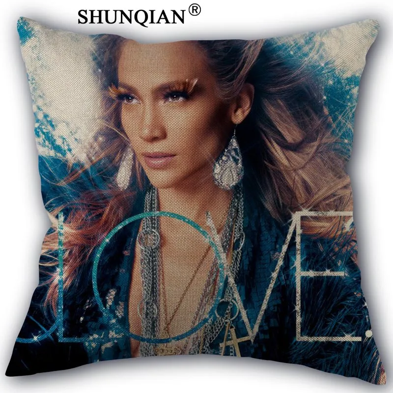 

Custom jennifer lopez pillowcase Custom Cotton Linen Throw Pillow Cover Pillowcase Customize 45x45cm one side