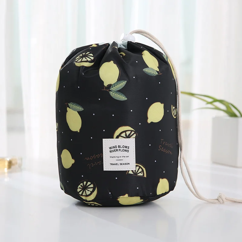 Black lemon RUPUTIN корзина для белья на шнурке в форме косметичка большая емкость сумка для хранения косметики водостойкая моющая сумка Женская дорожная ленивая Сумка Для Макияжа - Цвет: Black lemon