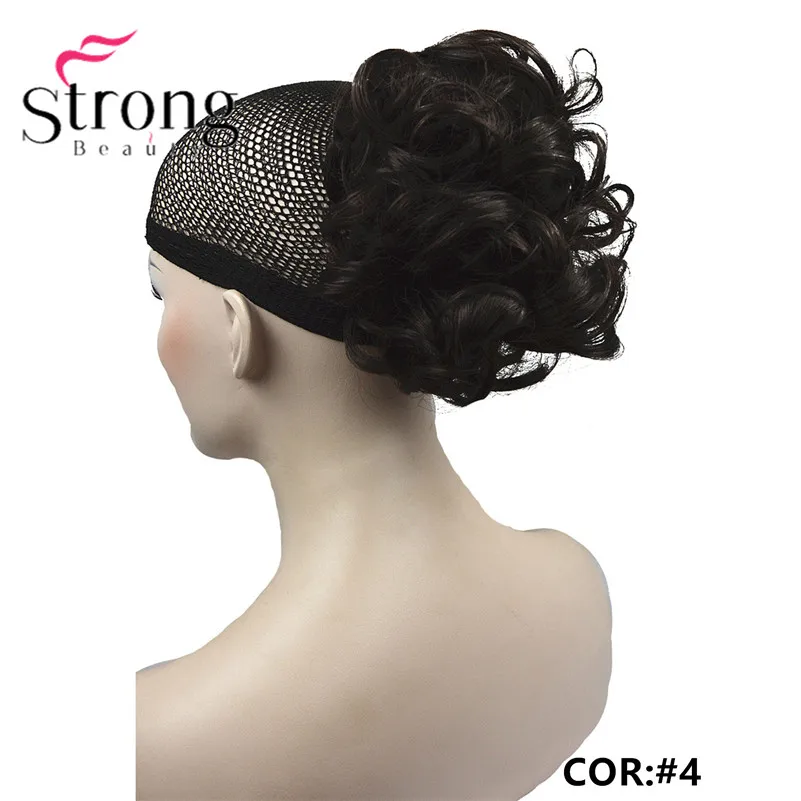 StrongBeauty, короткий конский хвост, накладные волосы, синтетические волосы, волнистые, на заколках, накладные волосы, цвет на выбор