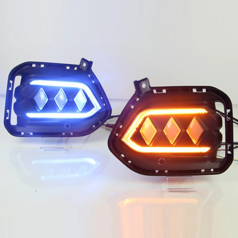 Hlxg 1 комплект светодиодный DRL дневные ходовые огни белый противотуманный свет для