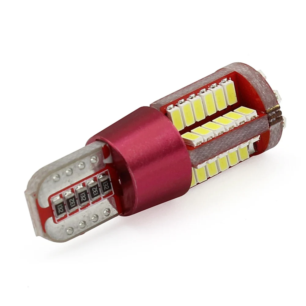T10 W5W 168 194 Клин Led Canbus Авто Габаритные Огни Свет лампа 57 SMD3014 Белый Желтый Красный