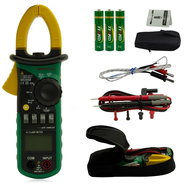 MASTECH MS2008B цифровой мультиметр Ампер клещи токовые переменного тока AC/DC Напряжение