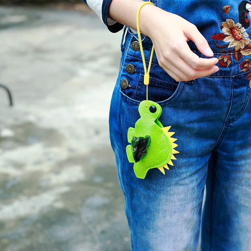 Outdoor Portable Poop Bag Holder Cute Animal Shape Dog Waste Bags Easy Degradable Pet Dispenser Cleaning Products|Совки и мешочки для