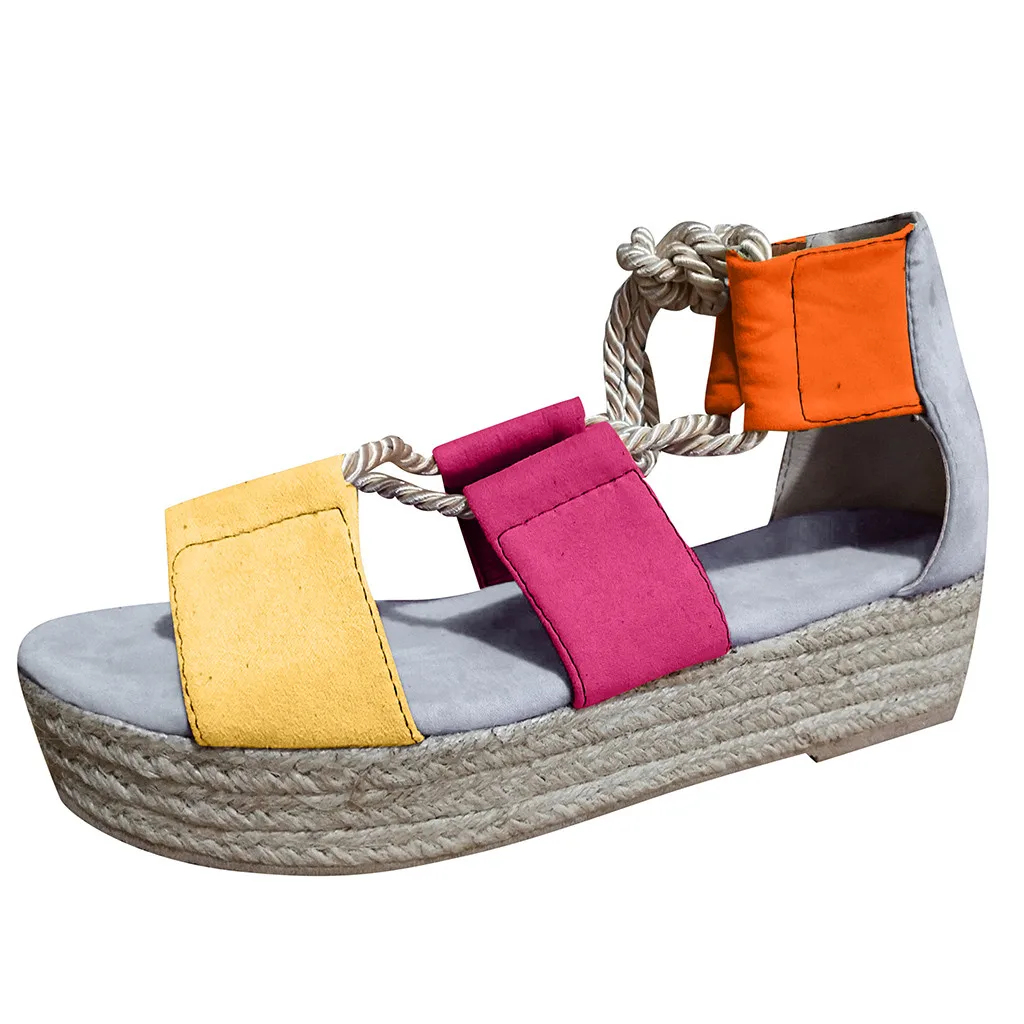 SAGACE/Модная женская обувь на плоской подошве Летние босоножки танкетке Пляжная