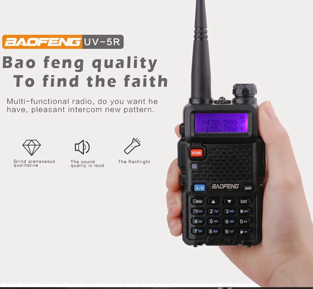 2 шт. UV5R VOX 10 км портативная рация пара двухсторонняя радиостанция автомобиль CB Ham Радио для Bao Feng полицейское оборудование uv 5r Baofeng UV-5R